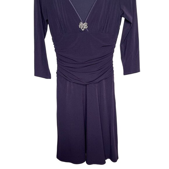 Laundry by Shelli Segal Purple Dress Women’s 6 Fit Flare Cocktail Wedding Guest - Picture 4 of 8